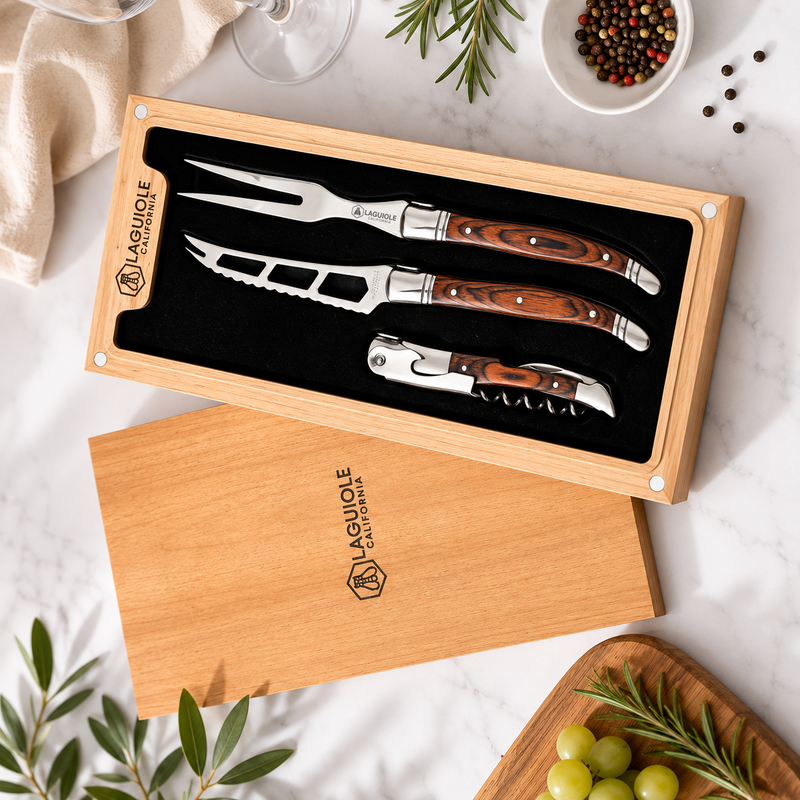 Laguiole Cheese Knife Set Rosewood