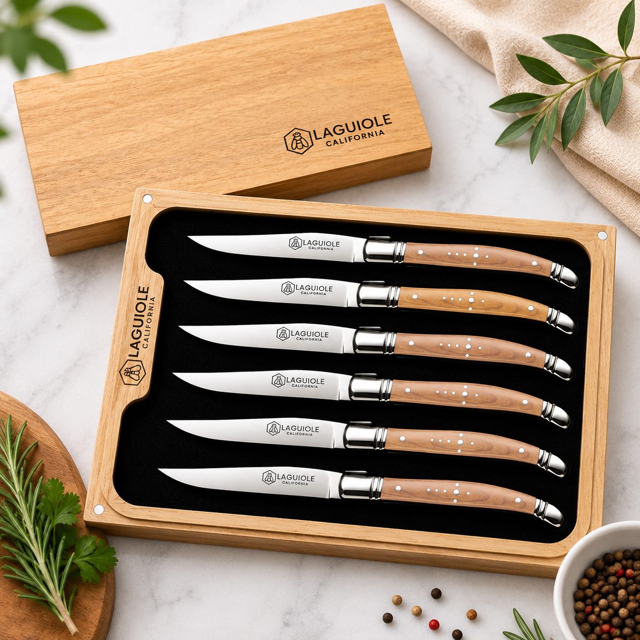 Steak Knife Naturalwood (Set of 6)